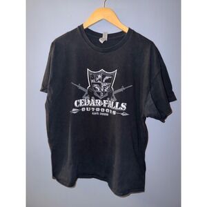 Gildan Cedar Falls Outdoors Missouri Eagle Graphic T-Shirt Mens XL Black